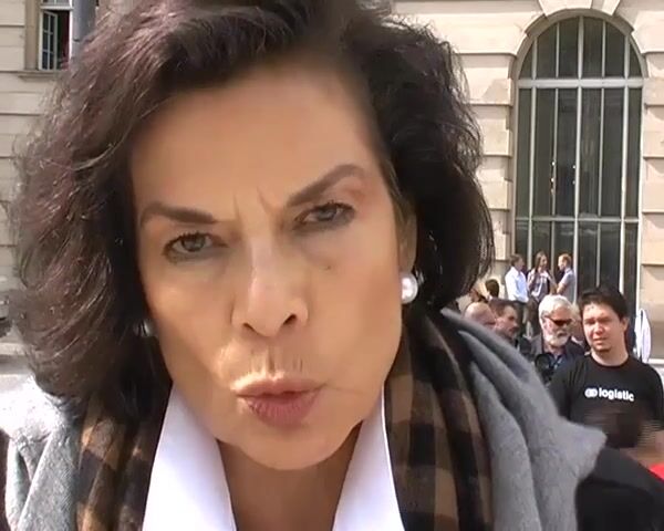 Bianca Jagger at the Table of Free Voices, Berlin 2006