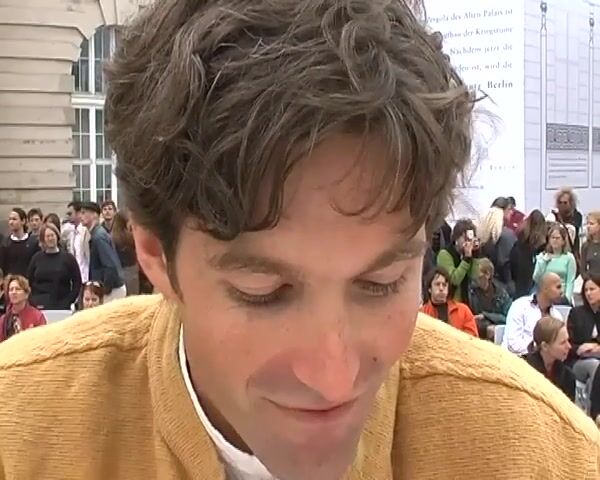 Benjamin Fahrer at the Table of Free Voices, Berlin 2006